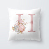 Letter Pillow Cover 45x45cm Room English Alphabet For Home goods 1PC Flower Pillowcase Polyester