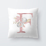 Letter Pillow Cover 45x45cm Room English Alphabet For Home goods 1PC Flower Pillowcase Polyester