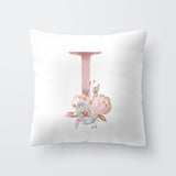 Letter Pillow Cover 45x45cm Room English Alphabet For Home goods 1PC Flower Pillowcase Polyester