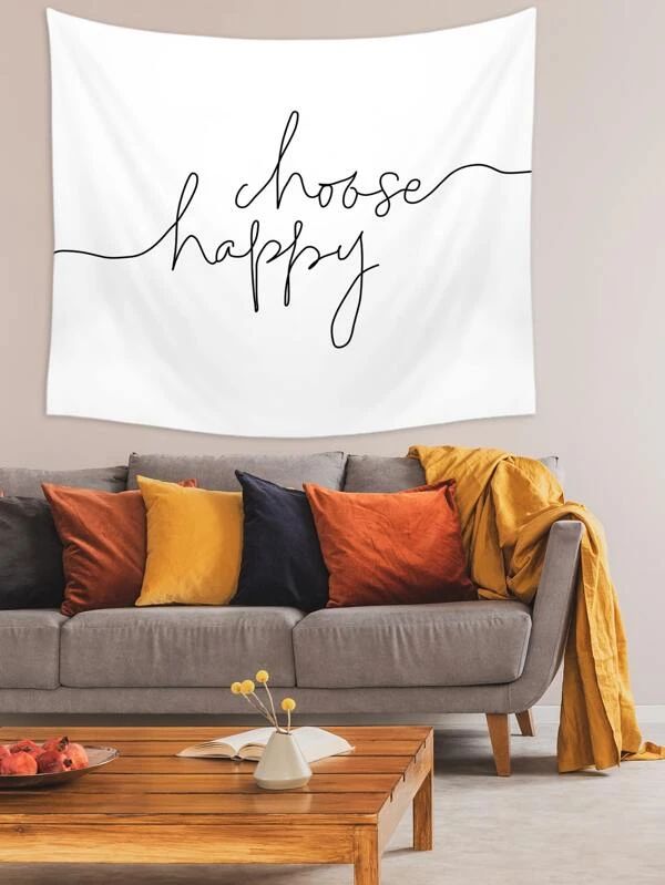 Letter Graphic Tapestry