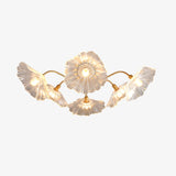 Lotus Leaf Glass Ceiling Lamp