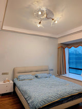 Lotus Leaf Glass Ceiling Lamp