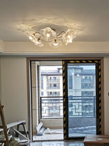 Lotus Leaf Glass Ceiling Lamp