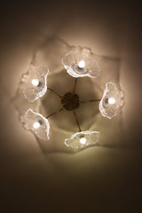 Lotus Leaf Glass Ceiling Lamp