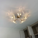 Lotus Leaf Glass Ceiling Lamp