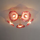 Lotus Leaf Glass Ceiling Lamp