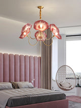Lotus Leaf Glass Chandelier