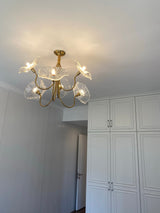 Lotus Leaf Glass Chandelier