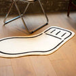 Lovely White Sock Bedroom Mat