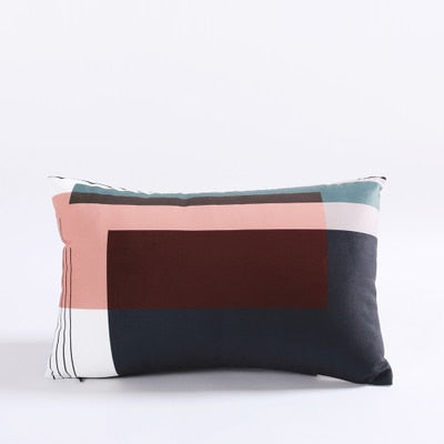 Lumbar Geometric Throw Pillow Cushion Cover