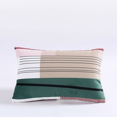 Lumbar Geometric Throw Pillow Cushion Cover