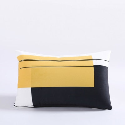 Lumbar Geometric Throw Pillow Cushion Cover