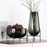 Luxurious Art Vase Ornament  & Transparent Fruit Bowl