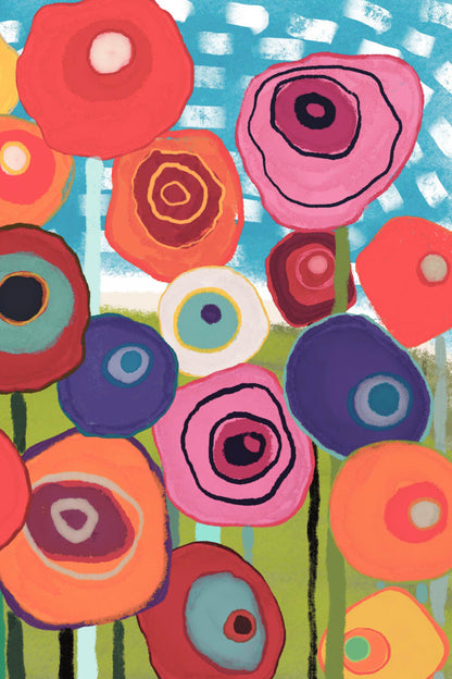 Colorful Flower Garden Door Mat