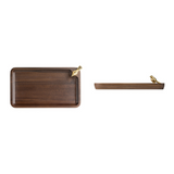 Polly Golden Magpie Walnut Tray