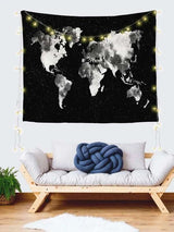 Artificial Map Print Tapestry