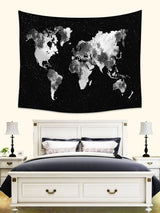 Artificial Map Print Tapestry