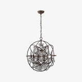Metal Orb Chandelier