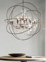 Metal Orb Chandelier