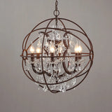Metal Orb Chandelier