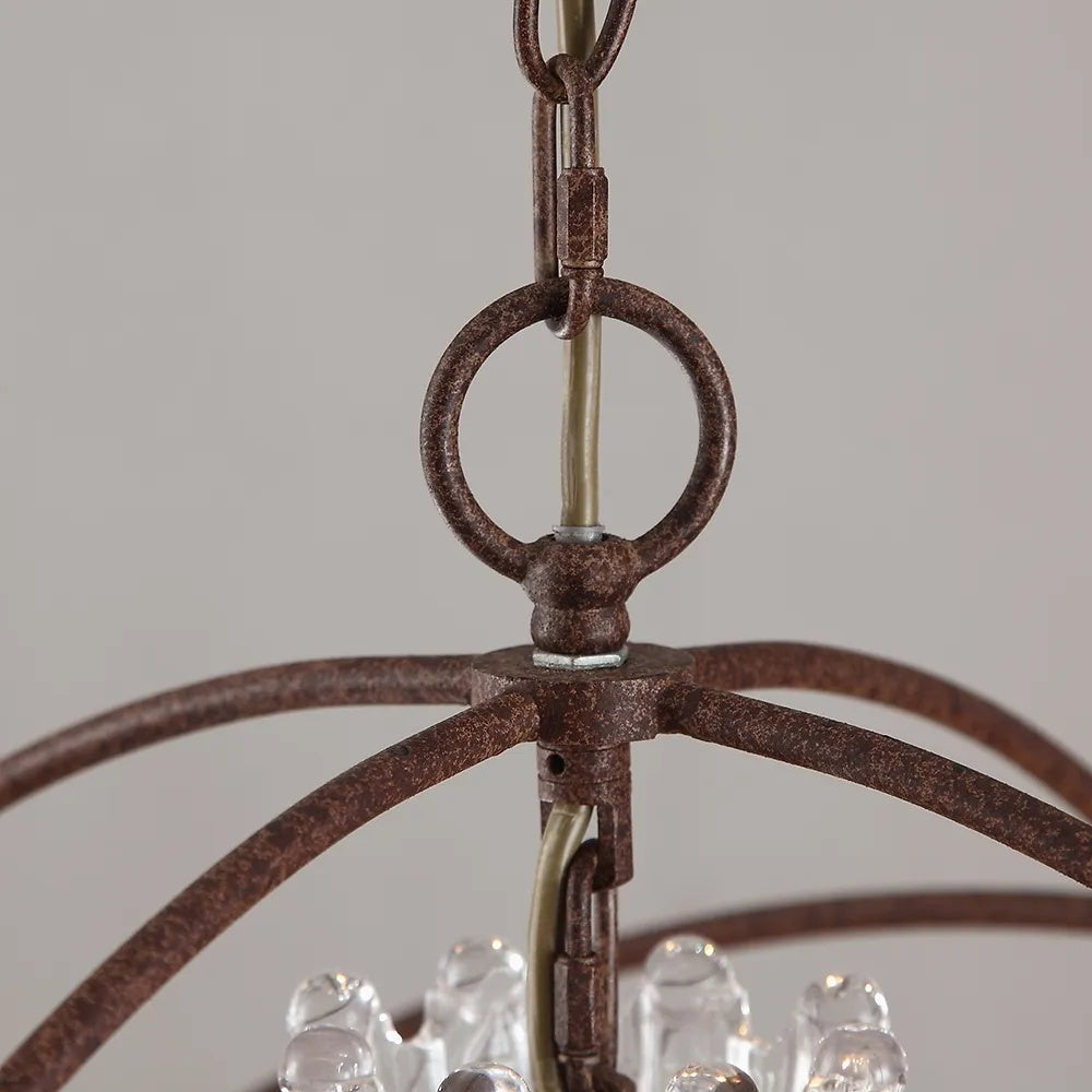 Metal Orb Chandelier