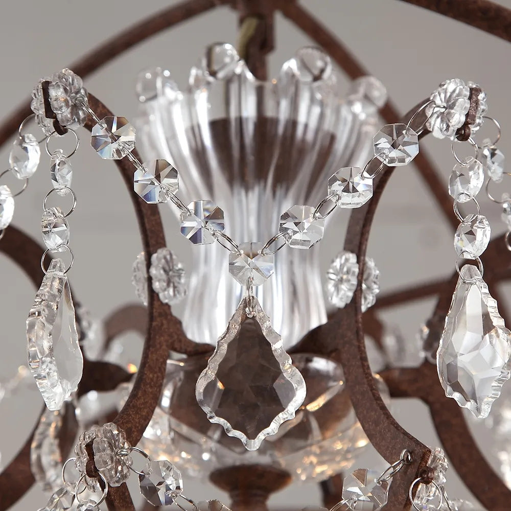 Metal Orb Chandelier