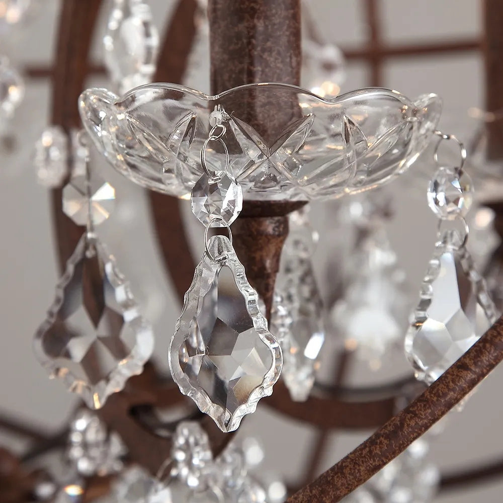 Metal Orb Chandelier