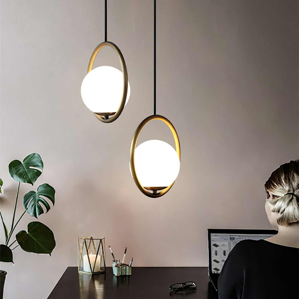 Mila Brass Pendant Light