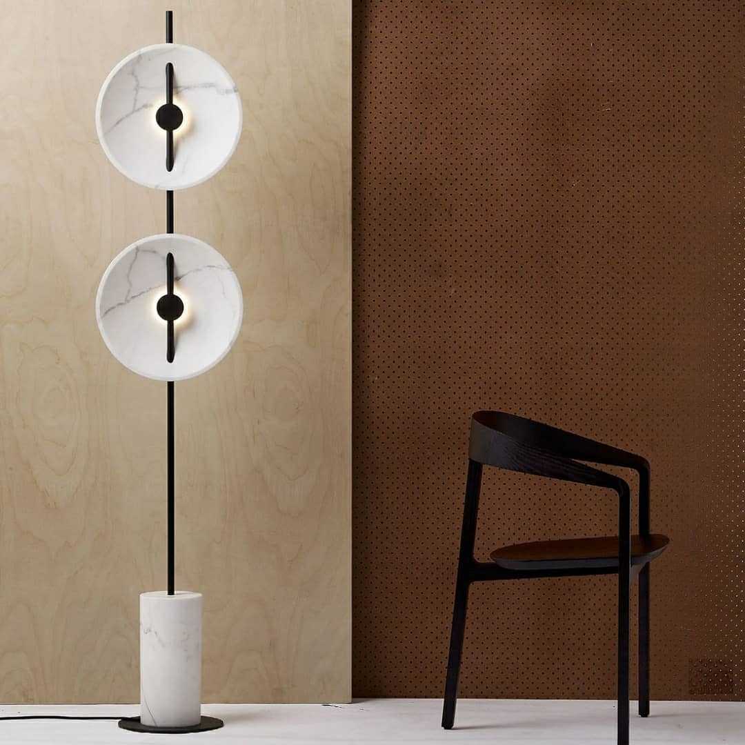 Saucer Marble Floor Lamp