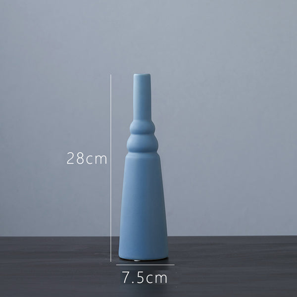 Modern Geometric Ceramic Flower Vase Decorative Floral Vase for Dried Flowers Table Top Centerpieces for Home Decoration