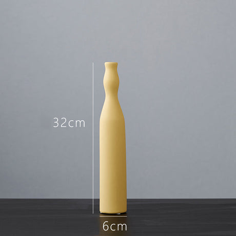 Modern Geometric Ceramic Flower Vase Decorative Floral Vase for Dried Flowers Table Top Centerpieces for Home Decoration