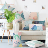 Modern Minimalist Abstract Cushion Cover Hand Paintings Sun Raindrops