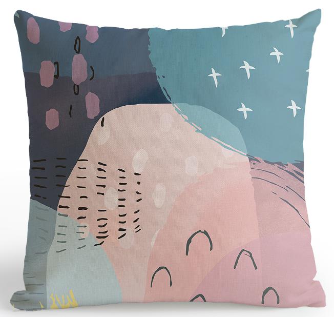 Modern Minimalist Abstract Cushion Cover Hand Paintings Sun Raindrops