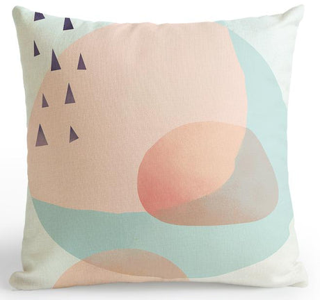 Modern Minimalist Abstract Cushion Cover Hand Paintings Sun Raindrops