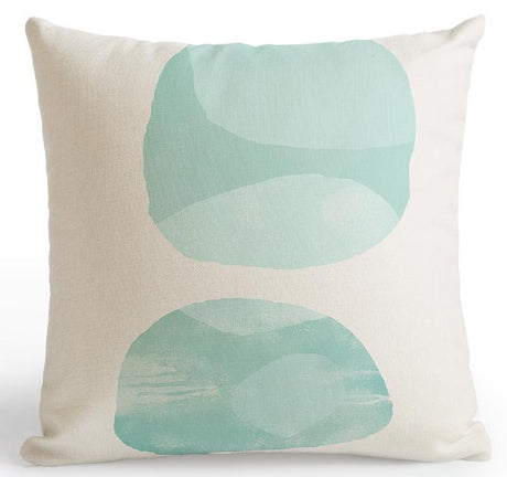 Modern Minimalist Abstract Cushion Cover Hand Paintings Sun Raindrops
