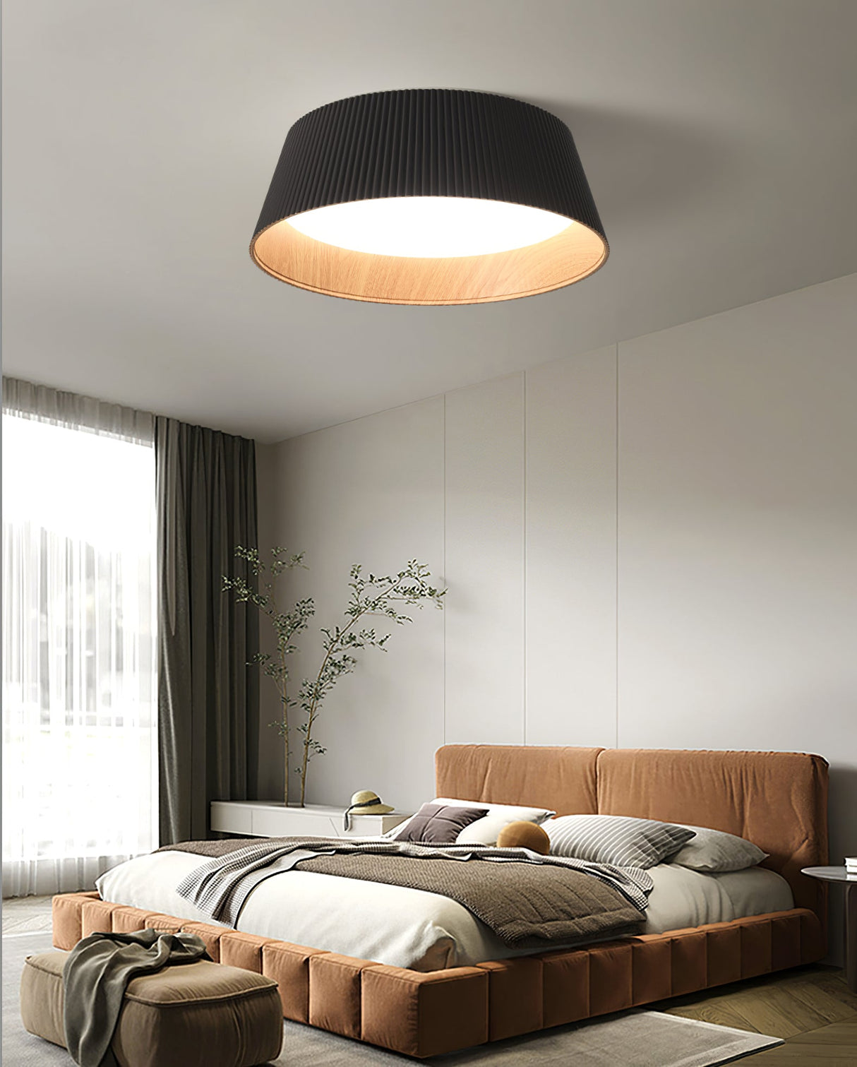 Modern Ribbed Ceiling Light