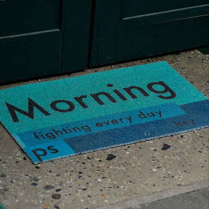 Morning Blue and Green Doormat
