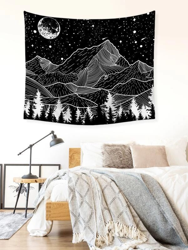 Mountain Print Tapestry
