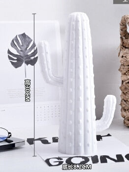 New Nordic style Golden or White Cactus Ornament Home Decor Resin Nice Catcus Figure Handmade Simulation Plant for Home & Shop