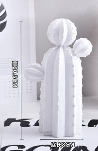 New Nordic style Golden or White Cactus Ornament Home Decor Resin Nice Catcus Figure Handmade Simulation Plant for Home & Shop