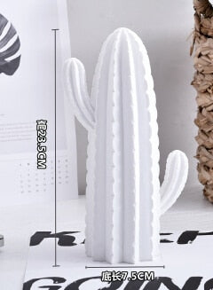 New Nordic style Golden or White Cactus Ornament Home Decor Resin Nice Catcus Figure Handmade Simulation Plant for Home & Shop