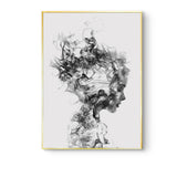 Nude with Golden Antlers Figurative Photographic Wall Art