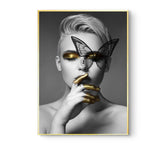 Nude with Golden Antlers Figurative Photographic Wall Art