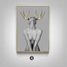 Nude with Golden Antlers Figurative Photographic Wall Art