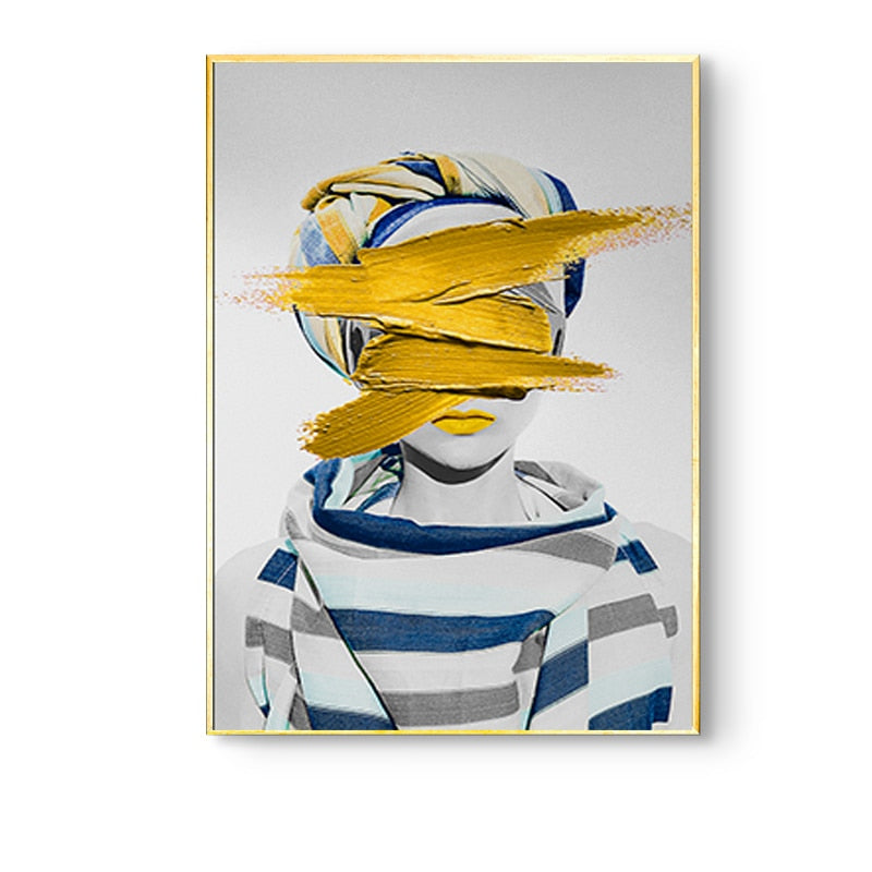 Nude with Golden Antlers Figurative Photographic Wall Art