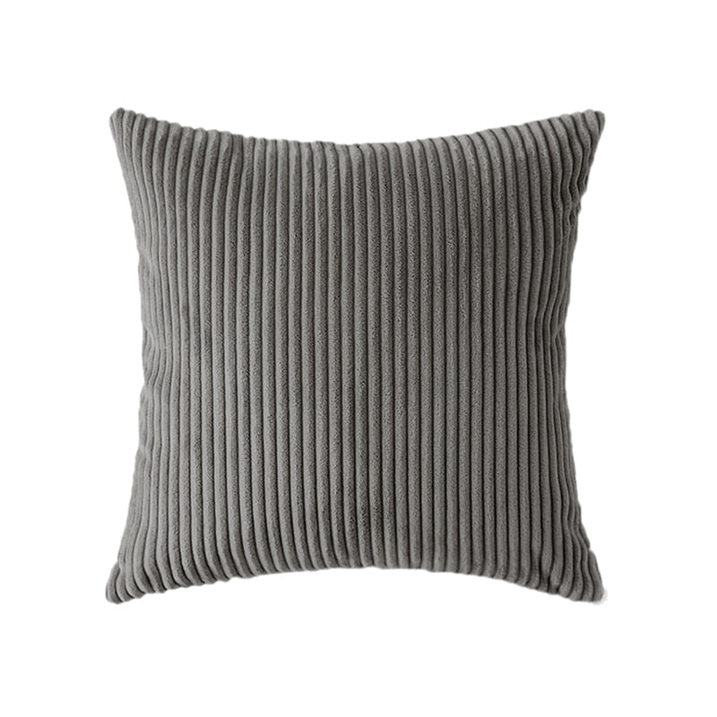 Corduroy Cushion Pillow Cover Plain Striped Throw Pillow Case