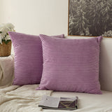 Cushion Covers Super-Soft Striped Velvet Corduroy Home Decorative Pillow Cover For Sofa 45x45cm Decorative Pillow Case