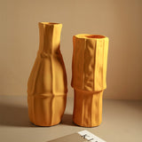 Nordic Style Art Ceramic Creative Hydroponic Vase Dried Flower Ornament Living Room Desktop Flower Decoration Homeware