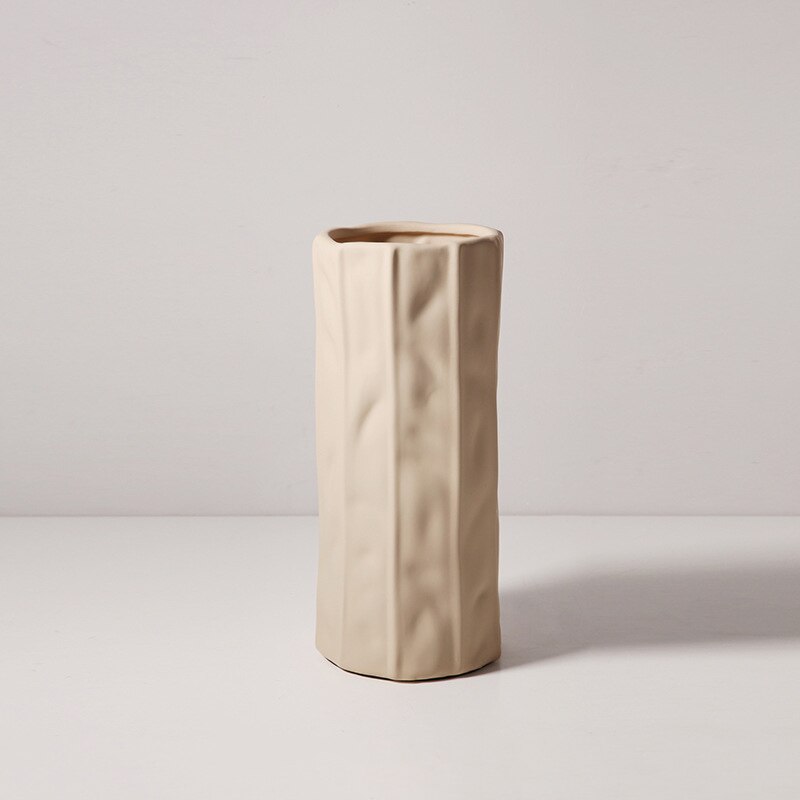 Nordic Style Art Ceramic Creative Hydroponic Vase Dried Flower Ornament Living Room Desktop Flower Decoration Homeware