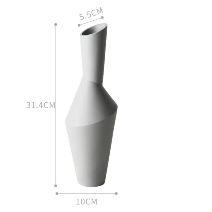 Ceramic Geometric Abstract Craft Vase for Living Room